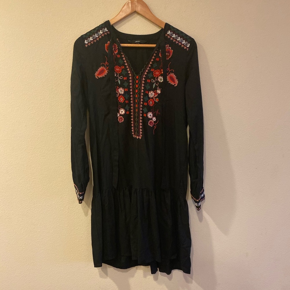 Vera Moda Black Dress Floral Design
